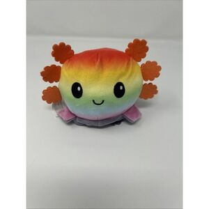 Tee Turtle Reversible Axolotl 7" Rainbow Happy Purple Angry EUC